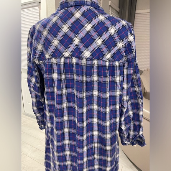 L.L.Bean Women's cotton Scotch Plaid Flannel Nightgown S - Picture 4 of 8